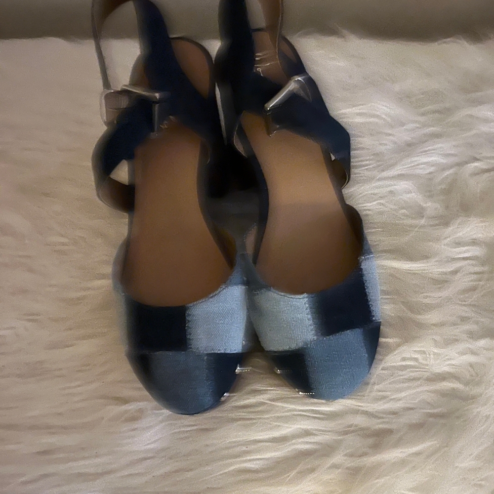 Frame Denim Navy Blue Strappy Heels